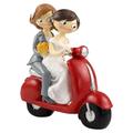 Mopec Y961 – Figur Kuchen-Paar Braut Pop & Fun Motorbike, 17 cm