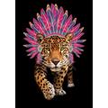 Artis Indian Leopard Leinwand, Mehrfarbig, Mehrfarbig, 45 x 65 x 3,3 cm