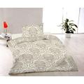 Imlitex Textile TG02114 Damask Satin Bed Set, Baumwolle, beige, 135 x 200 x 5 cm