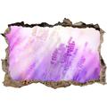 Pixxprint 3D_WD_S2081_92x62 wundervoller Lavendel im Nebel Wanddurchbruch 3D Wandtattoo, Vinyl, bunt, 92 x 62 x 0,02 cm
