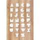 Artis 613776 Wood ABCD Wanddekoration aus Glas mehrfarbig 45 x 65 cm