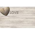 Delester Design 3474p8 Tapete Wand Holz Herzen der Liebe Papier Beige 368 x 0,3 x 254 cm