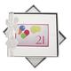 WHITE COTTON CARDS Gästebuch für 21. Geburtstag mit Neon Glitter Luftballons, weiß