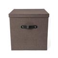 Bigso Box of Sweden 7991 C4801lea000 Aufbewahrungsbox Panneau de Faser Dunkelbraun 31,5 x 31,5 x 31 cm