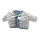 Mopec a107.03 – chaquetita weiß und Blau in Crochet, 12-er Pack