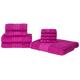 Highams Dreamscene Luxus Handtuch Weich Bale Geschenk-Set, Baumwolle, Fuchsia, 9-tlg.