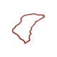 Racetrackart RTA-10320-RD-46 Rennstreckenkontur des Isle of Man TT, Holz, Rot, 45 x 46 x 2,1 cm