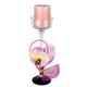 Flair Flower Dekorierter Kerzenhalter Orchidee, Glas, rosa hell, 25 x 8 x 8 cm