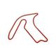 Racetrackart RTA-10360-RD-23 Rennstreckenkontur des Mallala Motor Sport Park, Holz, rot, 23 x 23 x 0,9 cm