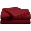 Superior 1500 Serie Solid Deep Pocket Super Weich und knitterfrei Bed Sheet Set, 100% gebürstete Mikrofaser, Burgund, Twin/X-Large, 3-teilig