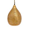 New Käufer Bazaar Marokkanische/Marrakesch handgefertigt Gold Anhänger Light, Ballon-in Reis-Ätzen Innen DeckenLeuchte Lampe, LED, E27, 40 Watt, eisen
