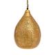 New Käufer Bazaar Marokkanische/Marrakesch handgefertigt Gold Anhänger Light, Ballon-in Reis-Ätzen Innen DeckenLeuchte Lampe, LED, E27, 40 Watt, eisen