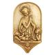 Design Toscano Wandrelief Madonna und Kind mit dem kindlichen Johannes, dem Täufer Skulpturen-Wandskulpturen, Harz, Gold, 4 x 20.5 x 35.5 cm