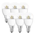 Osram LED Superstar Classic P, LED Lampe in Tropfenform mit E14- Sockel, Dimmbar, Ersetzt 40 Watt, Klar, Warmweiß, 6er- Pack