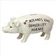 Design Toscano Sparschwein aus Eisenguss „Quaker City Hams“ Sammlerstücke-Figuren, Metall, Mehrfarbig, 6.5 x 19 x 9 cm