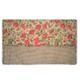 Better & Best 0566023 Deko-Kissenbezug mit Dekoration-Kleine rote Blumen und grüne Blätter, 50 x 50 cm