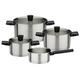 GSW 900171 Novero Topf-Set 4-teilig, Edelstahl, Silber, 38 x 25,5 x 15,5 cm, 7 Einheiten