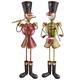 Design Toscano Weihnachtsfiguren Nordpol-Schneemann 2er Set Weihnachten-Schleifen & Bänder, Metall, Mehrfarbig, 35.5 x 38 x 129.5 cm