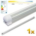 LEDVero 1x SMD LED Röhre 120 cm inkl. Fassung in warmweiss - Leuchtstoffröhre T8 G13 Tube transparente Abdeckung - Lichtleiste mit 18 W, 1800lm- montagefertig