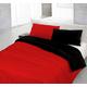 Italian Bed Linen Bettbezug Natural Colour Modern 250x200 cm rot/schwarz