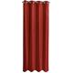 Homemaison hm69552 – 0 Uni Vorhang Blickdicht Polyester 260 x 140 cm, Polyester, Bordeaux, 260x140 cm