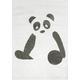 Art for Kids Animal Design Kinder Zimmer der ultrasoftes Panda Teppich, schwarz/weiß, 135 x 190 cm