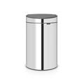 Brabantia 114823 Touch Bin New mit herausnehmbaren Kunststoffeinsatz, , brilliant steel, 40 L