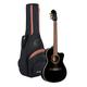 Ortega Guitars Slim Neck Konzertgitarre Performer Series 4/4 Thinline Korpus Elektro-akustische Gitarre, Schwarz Inklusive Gigbag (RCE138-T4BK)