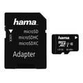 Hama microSDXC Karte (128GB, Class 10, UHS-I, 80MB/s, inkl. SD Adapter für Foto)