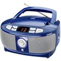 Dual 74605 P 49-1 Boombox mit CD-Player (UKW-Radio, LED-Display, Netz- oder Batteriebetrieb) blau