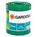 Gardena Raseneinfassung 20 cm hoch: Ideale Rasen-Abgrenzung, auch für Beete, 9 m, verhindert Wurzelausbreitung, hochwertiger Kunststoff, grün (540-20) Standard