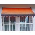 Angerer Klemmmarkise - Markise für Sonnenschutz - Montage ohne Bohren und Dübeln - ideale Balkonmarkise für Mietwohnungen (200, orange-braun)