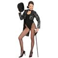 "WOMEN'S BLACK SATIN TAILCOAT" - (L)