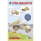 Pebaro 863 Holzbausatz Baufahrzeuge-Set, 3 Stück 3D Puzzle Baufahrzeuge: Kipplader, Hubwagen, Radlader / Bagger. Modellbausatz, Basteln mit Holz, Holzpuzzle, vorgestanzte Holzplatten, Geschenkidee