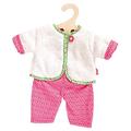 Heless 2625 - Bekleidungs-Set für Puppen im Blumi Design, 2 teilig mit Wendejacke und Hose, Größe 35 – 45 cm