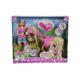Simba 105733052 - Steffi Love Lovely Horse, Steffi als Reiterin, Pferd mit Magnetfunktion beim Füttern, Ankleidepuppe, 29cm, für Kinder ab 3 Jahren