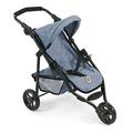 Bayer Chic 2000 - 61250 - Puppenbuggy Lola, Jogging-Buggy, Puppenjogger, Puppenwagen, Jeans blau, 70 x 33 x 62 cm