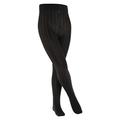 FALKE Unisex Kinder Strumpfhose Classic Rib K TI Baumwolle dick einfarbig 1 Stück, Schwarz (Black 3000), 80-92