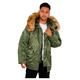 Alpha Industries Herren N3B Winterjacke Parkas, Grün (sage-Green 01), Medium