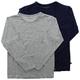 MINYMO Jungen Minymo 2er Pack T-shirt mit Langen Ärmeln für Jungen T Shirt, Mehrfarbig (Dark Navy/Grau 778), 152 EU