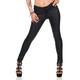 VERO MODA Damen Beschichtete Skinny Fit Jeans PU Kunstleder Hose Coated High Waist Stretch Pants Vmseven, Farben:Schwarz, Größe:XS / 30L, Z-Länge:L30