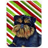 The Holiday Aisle® The Holiday Aisle Brussels Griffon Candy Cane Holiday Christmas Rectangle Glass Cutting Board Glass | 0.15 H x 15.38 W in | Wayfair