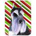 The Holiday Aisle® The Holiday Aisle Schnauzer Candy Cane Holiday Christmas Rectangle Glass Cutting Board Glass | 0.15 H x 15.38 W in | Wayfair