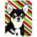 The Holiday Aisle® The Holiday Aisle Chihuahua Candy Cane Holiday Christmas Rectangle Glass Cutting Board Glass | 0.15 H x 15.38 W in | Wayfair