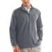 Men's Heather Gray Johns Hopkins Blue Jays Flat-Back Rib 1/4-Zip Pullover Sweater