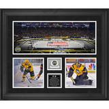 Pittsburgh Penguins Framed 23" x 27" 2017 Stadium Series 3-Photograph Collage with Game-Used Ice from the - Limited Edition of 250