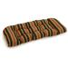 Red Barrel Studio® Stripe Indoor/Outdoor Bench Cushion Polyester in Brown | 6 H x 42 W x 19 D in | Wayfair CHRL5493 40166945