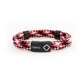 TRION:Z Zen Loop Duo Magnetic Bracelets for Women & Men Wristband Featuring Patented ANSPO Technology Unisex Bracelet (Small, Black/Red/Silver)