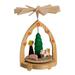 The Holiday Aisle® Richard Glaesser Farm Scene Pyramid Wood in Brown | 4.25 H x 3.25 W x 3.25 D in | Wayfair THLA6270 40243143