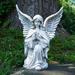 Northlight Seasonal 13" Kneeling Praying Angel Outdoor Garden Statue Resin/Plastic in Gray | 13 H x 10 W x 7.25 D in | Wayfair 32588597